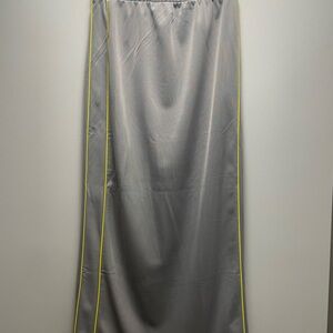 H&M Gray Maxi Skirt with Yellow Trim